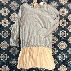 Gray and Cream Kids Blouse